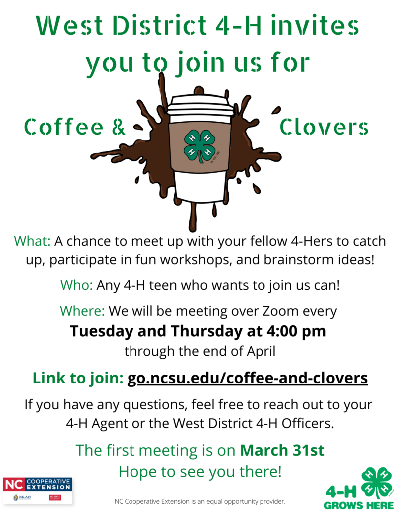 Coffee and Clovers flyer
