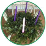 Advent wreath with candles