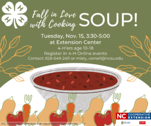 Fall in love with cooking soup! Soup bowl and veggies.