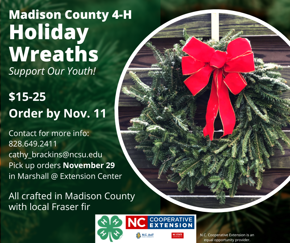 holiday wreath flyer