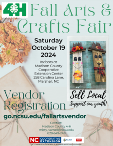 Fall Arts & Crafts Fair Vendor Info, with crafty background