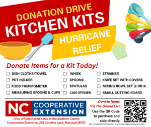 Cover photo for Hurricane Helene Relief Kitchen Kits for Madison County