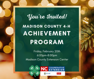 Green and gold 4-H Achievement Program Invitation