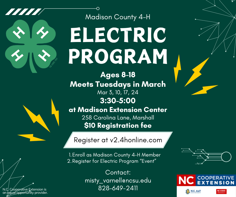 Electric program flyer with clipart