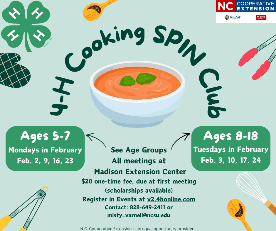 Cooking Dates listed, with kitchen utensil clip art